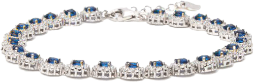 bracciale tennis blue collezione greta gioielli argento aria preziosa