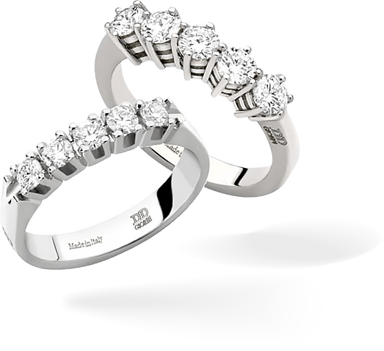 anelli fedi oro bianco diamanti ore preziose fantin davite e delucchi